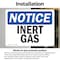 Signmission Inert Gas OSHA Notice Sign, Vinyl Decal, 10in W x 7in L, 2PK OS-2PACK-NS-D-710-L-13696 - alternate 5